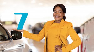 Pretty Woman Renewing Her Car Insurance
